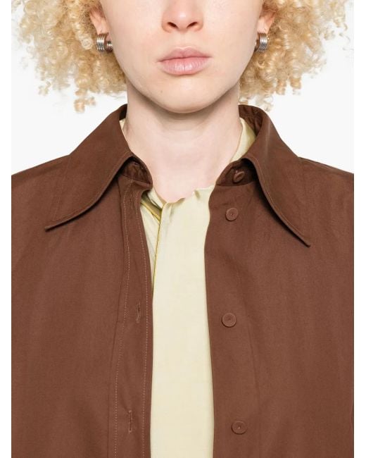 Jil Sander Button-Down Shirt in het Brown