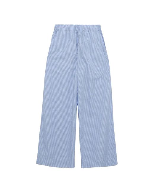 Jonathan Simkhai Blue Arden Striped Trousers