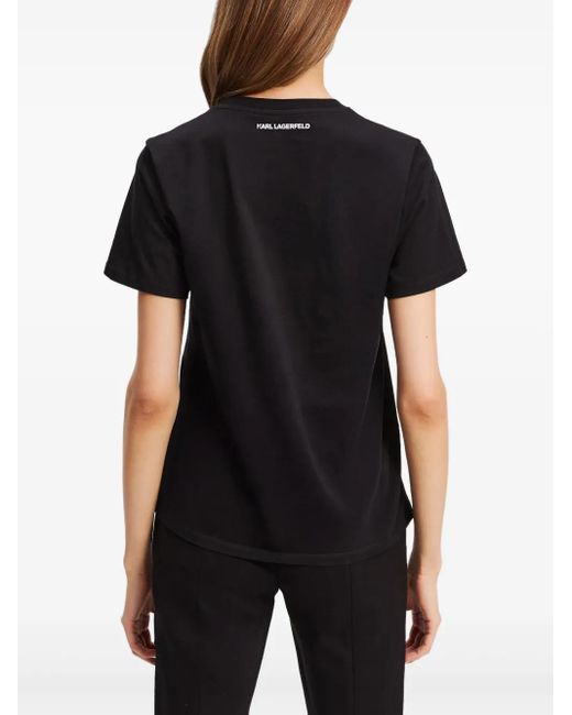 Karl Lagerfeld Rue St. Guillaume Tシャツ Black
