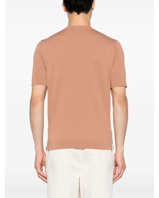 Dell'Oglio White Crew-Neck Cotton T-Shirt for men