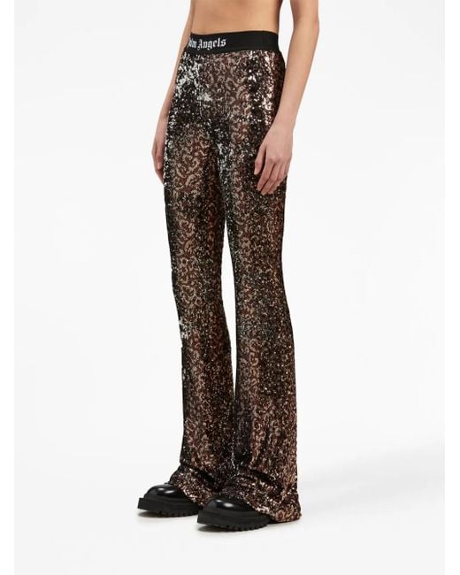 Palm Angels Flared Broek in het Brown