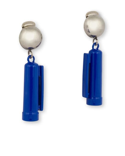 Moschino Blue Drop Clip-On Earrings