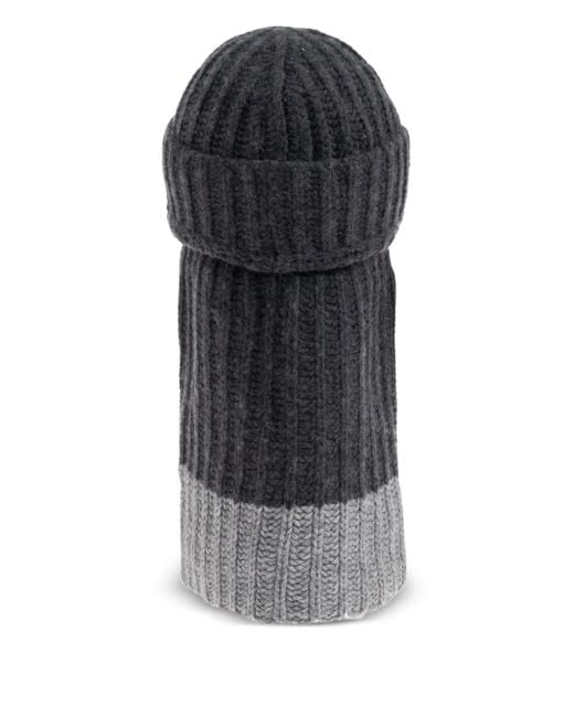 Moschino Black Balaclava With Logo Patch
