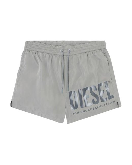 DIESEL Gray Mario-34-D-Core Swim Shorts for men