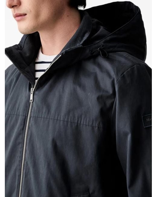 Marc O' Polo Black Hooded Zip-Up Jacket for men