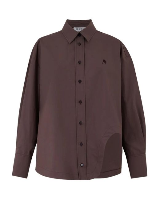 The Attico Purple Cotton Popeline Shirt