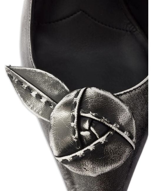 Prada Metallic Leather Slingback Pumps