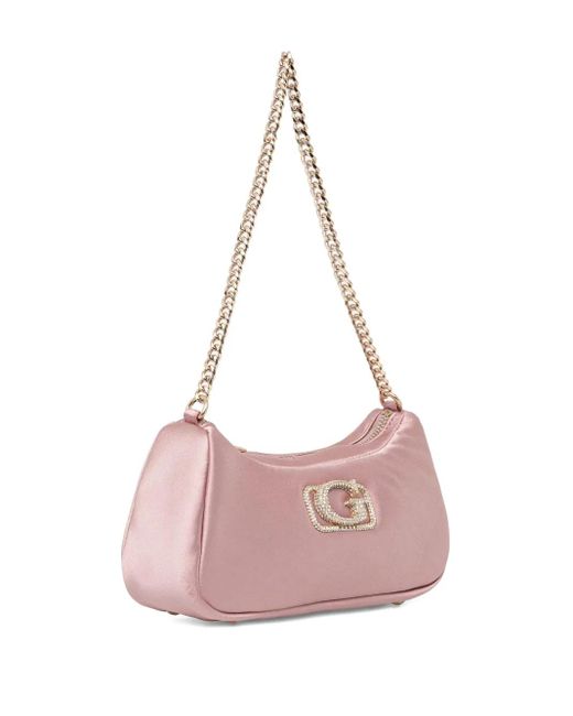 Guess Pink Logo-Plaque Tote Bag