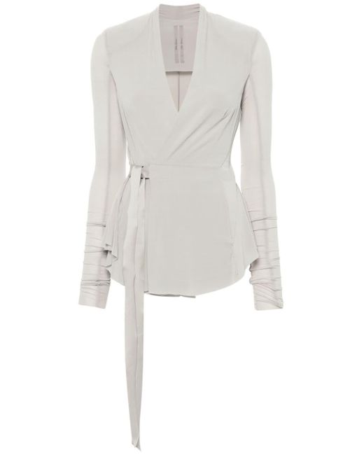 Hollywood wrap jacket di Rick Owens in White