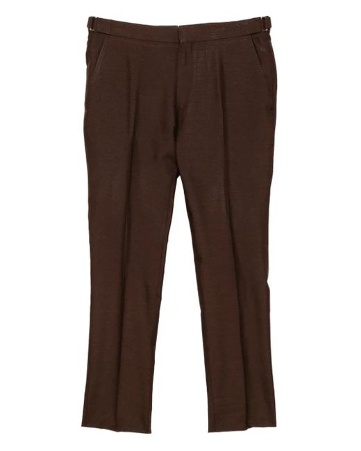 Tom Ford Brown Tapered-Leg Trousers for men