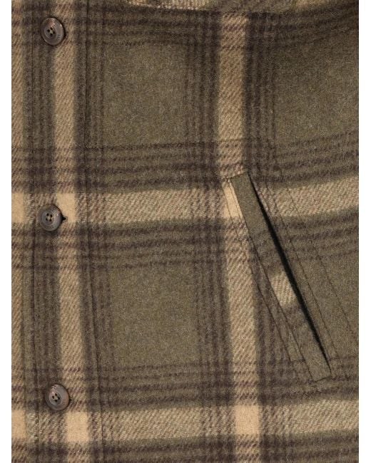 Fay Green Check-Pattern Shirt for men