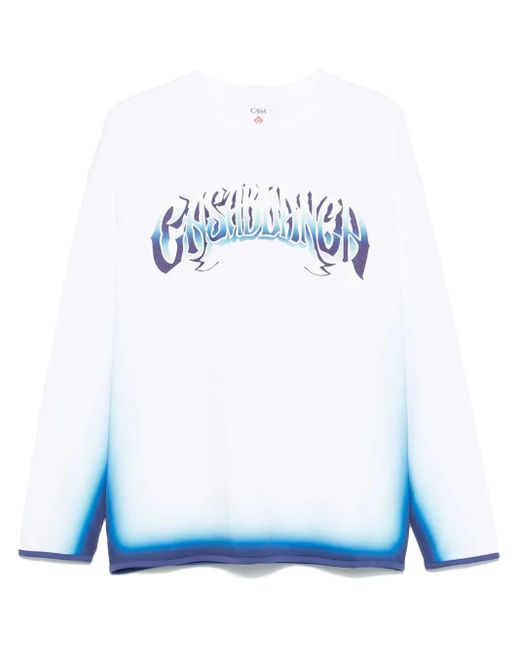 メンズ Casablanca ロゴ Tシャツ Blue