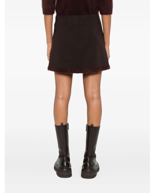 Dorothee Schumacher Black Milano-Stitch Trim Mini Skirt