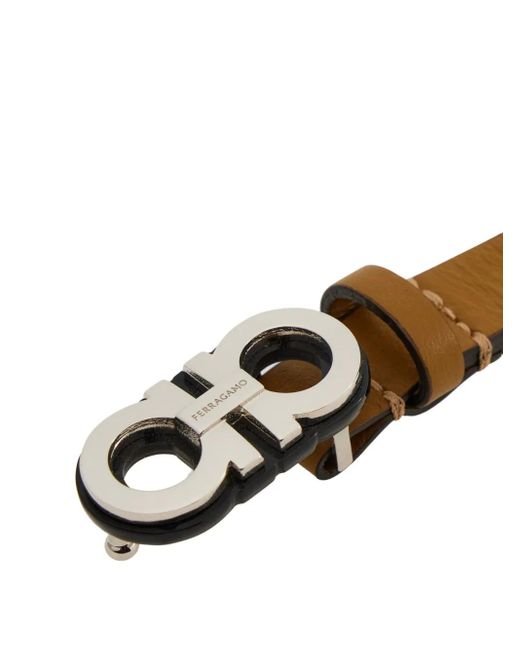Bracciale Con Doppio Gancini di Ferragamo in Brown da Uomo