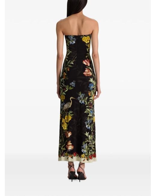 Alice + Olivia White Delora Strapless Midi Dress