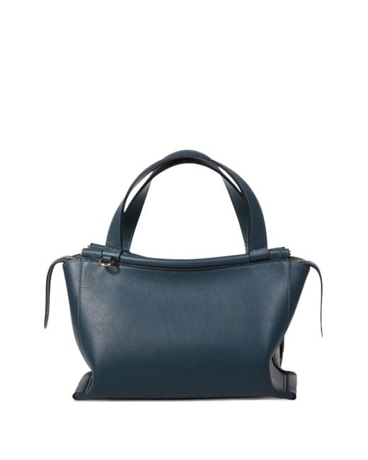 Wandler Blue Ide Top-Handle Tote Bag