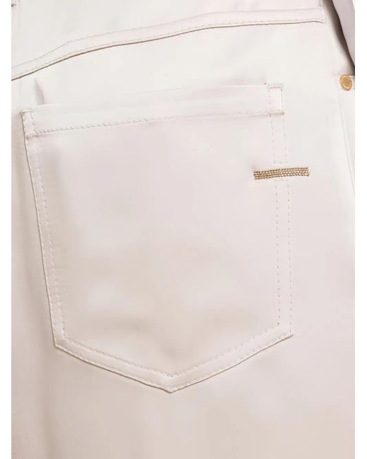 Jupe Mi-Longue Évasée Brunello Cucinelli en coloris Natural