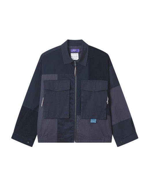 Giacca Con Design Patchwork E Zip di AFTERMATHS in Blue da Uomo