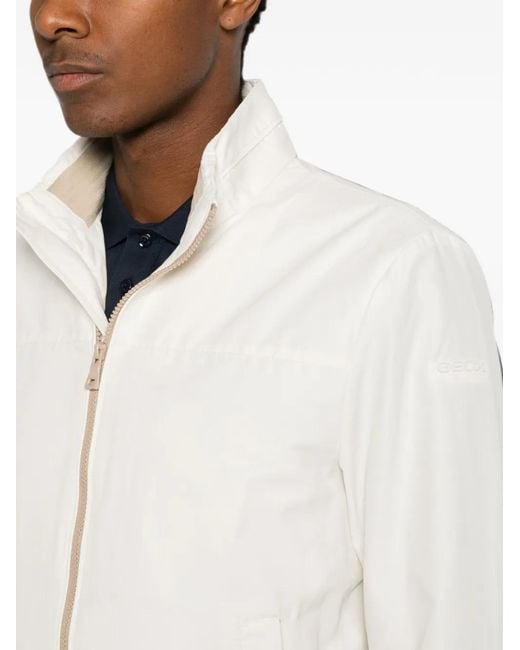 Geox White Vincit Zip-Up Jacket for men