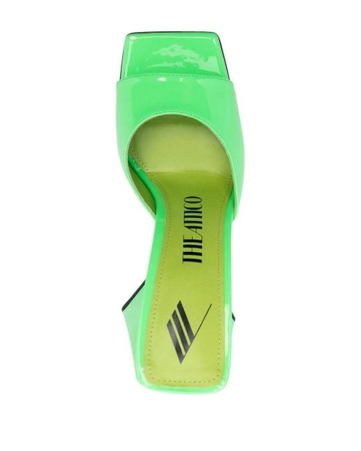 The Attico Green Flat Devon Pyramid Heel Sandals 11.5 Cm