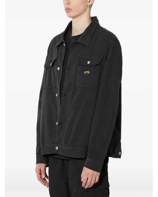 Stan Ray Black Button-Fastening Overshirt for men