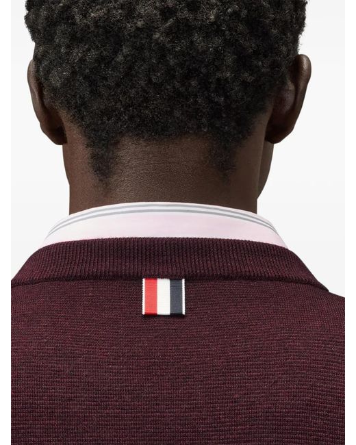 Thom Browne Purple 4-Bar Ottoman Milano-Stitch Sweater for men