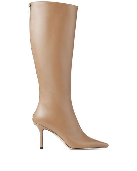 Jimmy Choo White Agathe 85mm Pointed-toe Boots