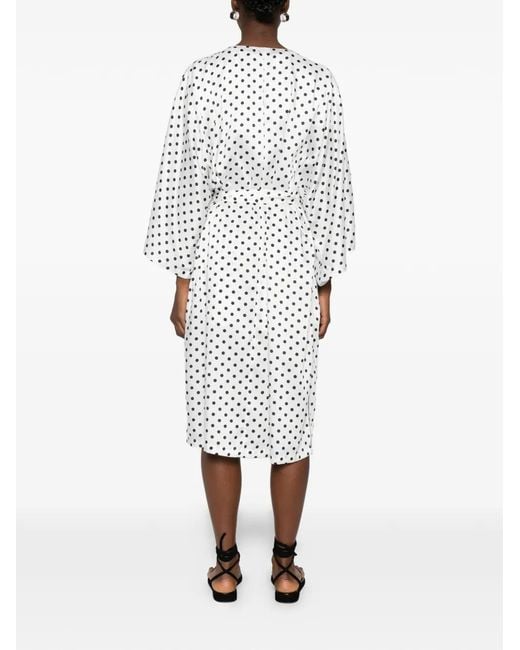 Parlor White Polka Dot-Pattern Set