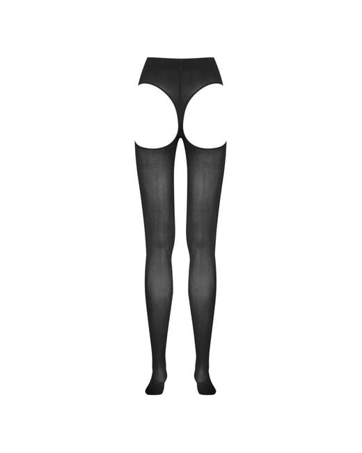 Maison Close Black Backless Tights