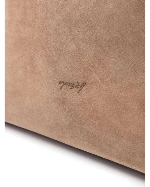 Marsèll Brown 4 Lunga Suede Tote Bag