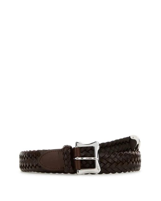 J&m Davidson White Braided Belt