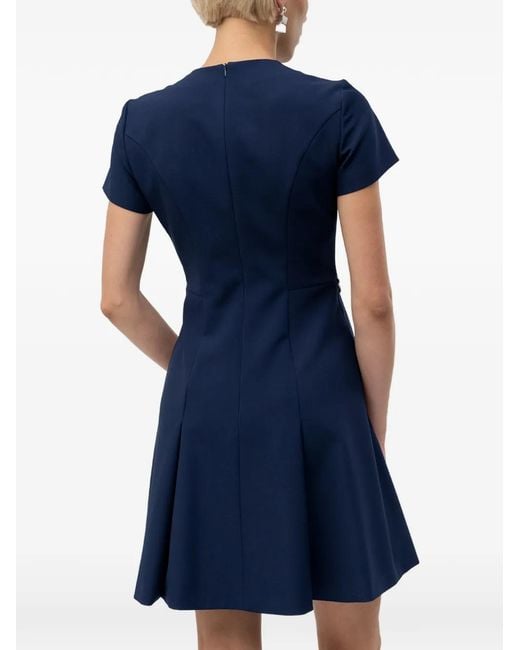 HUGO Blue Chain-Detail Short-Sleeve Mini Dress