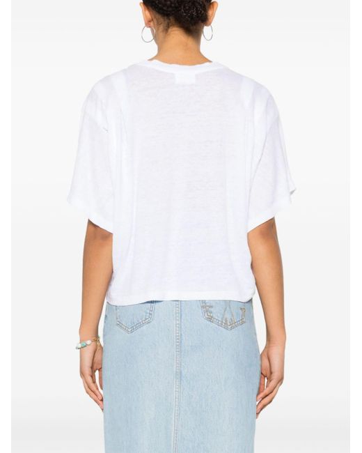 T-shirt Kyanza en lin Isabel Marant en coloris White