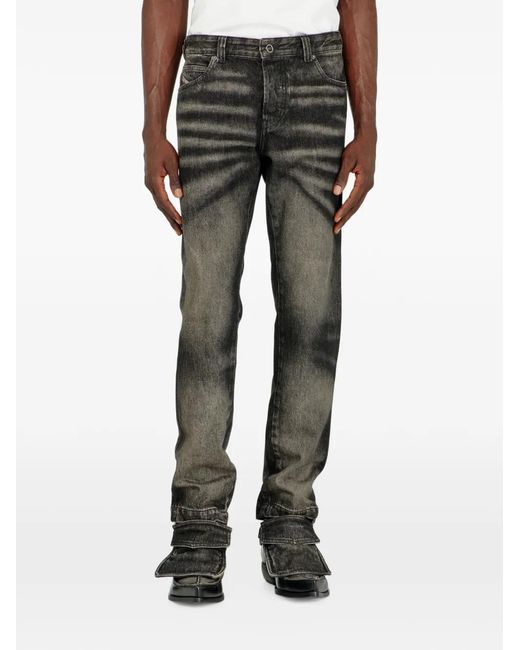 DIESEL Gray Gaiter-Construction D-Ghetvyl Jeans for men