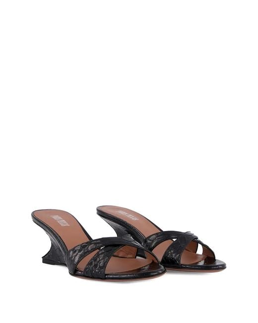 Paris Texas Black Nina Criss-Cross Sandals