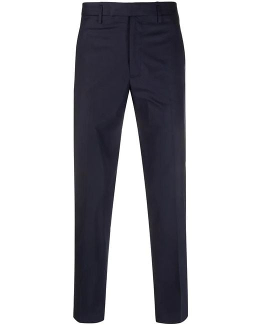 Neil Barrett Blue Mid-Rise Straight-Leg Trousers for men