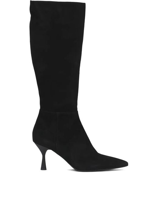 Agl Attilio Giusti Leombruni Black Ide Pointed-Toe Knee-High Boots