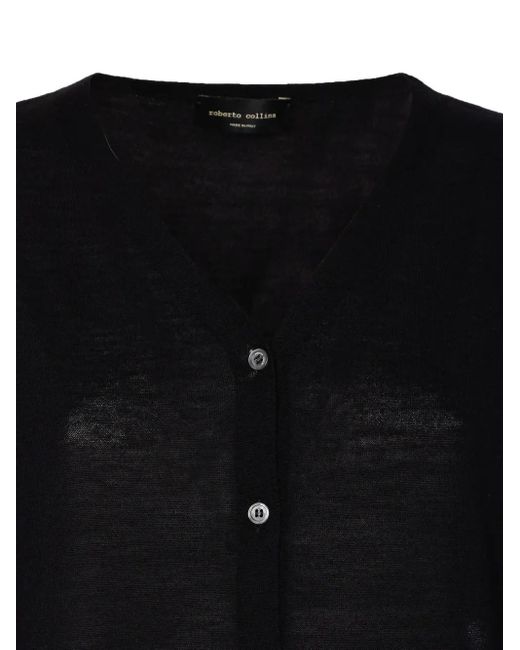Roberto Collina Black Klassischer Cardigan
