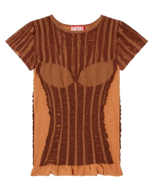 DIESEL M-calai トップ Brown