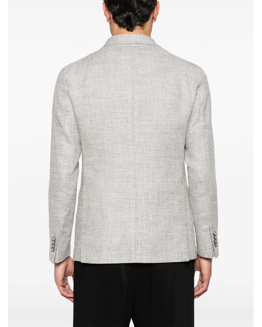 Tagliatore White Button Jacket for men
