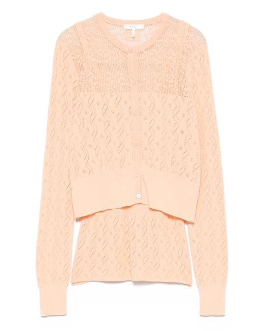 Chloé Katoenen Vest En Top in het Natural