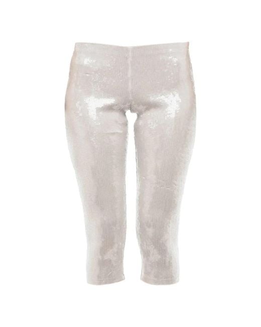 DSquared² White Sequin-Embellished Leggings