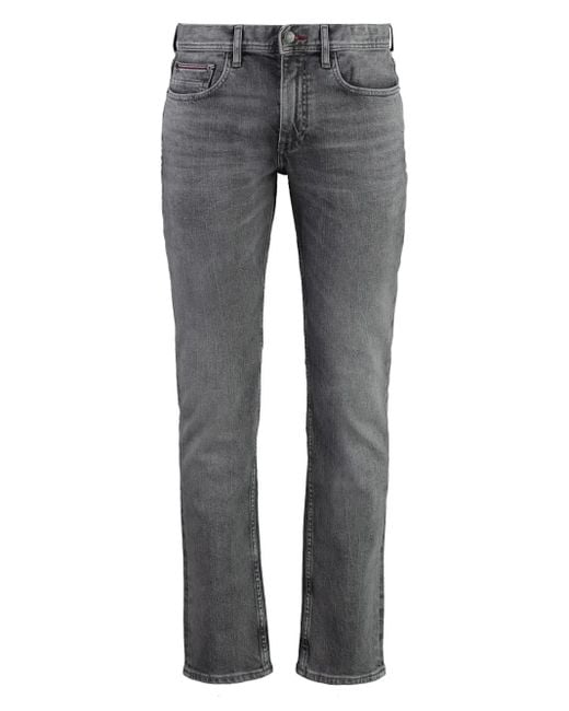 Tommy Hilfiger Gray Denton Straight-Leg Jeans for men