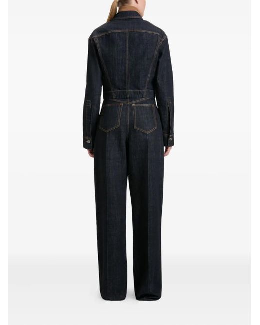 Victoria Beckham Black Button-Fastening Denim Jacket