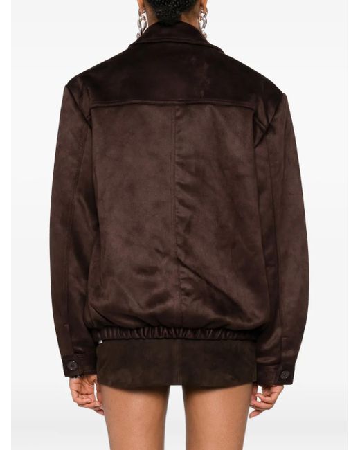 Frankie Shop Brown Geknöpfte Hester Jacke aus Faux-Wildleder