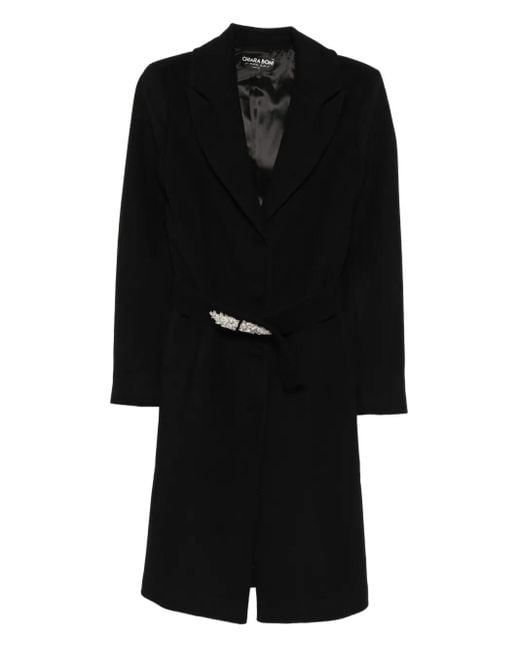 La Petite Robe Di Chiara Boni Verfraaide Jas Met Ceintuur in het Black