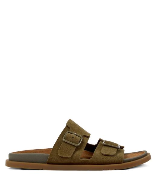 Camper Brown Buckle Strap Sandals