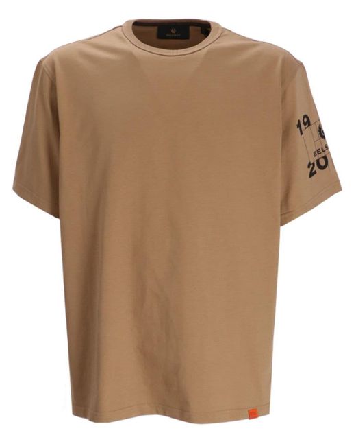 Belstaff Brown Logo-print Cotton T-shirt for men