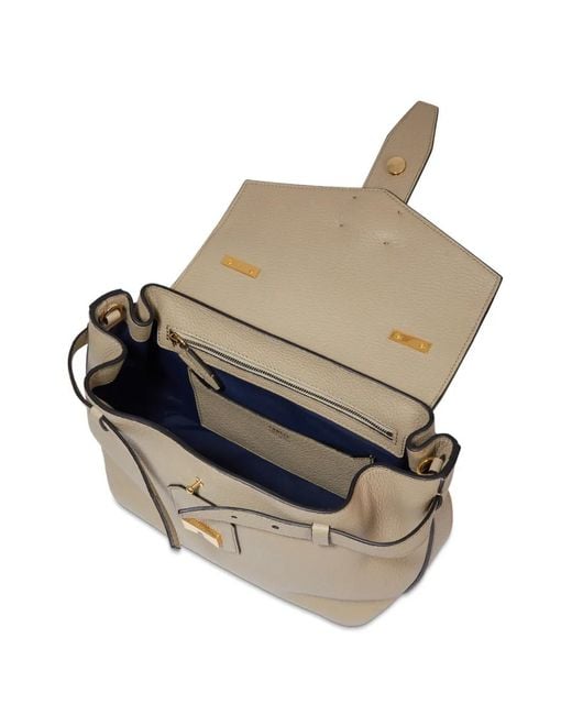 Lancel Natural Small Charlie De Lancer Leather Tote Bag