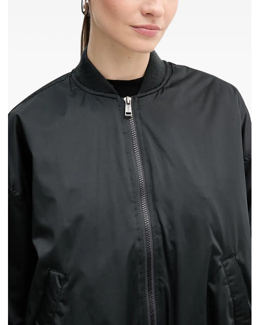 Guess Black Zip-Up Bomber Jacket